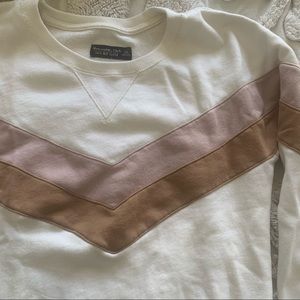 Neutral colorblock sweatshirt